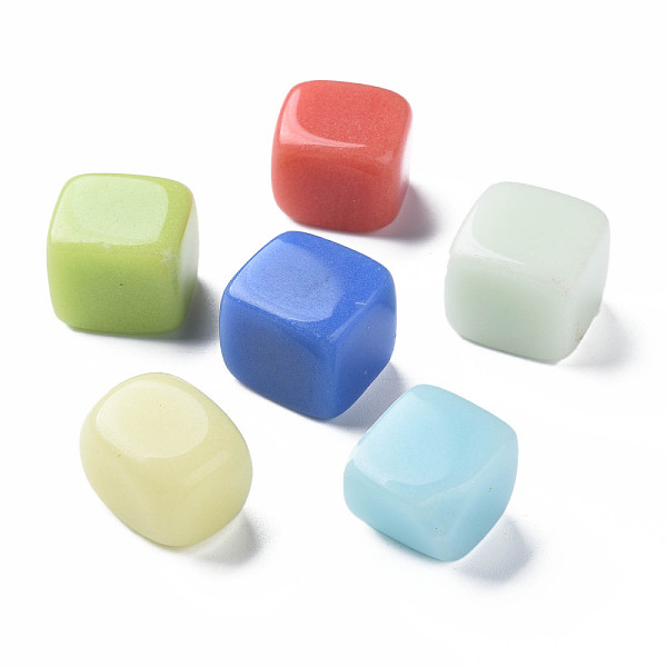 

PandaHall Synthetic Luminous Stone Beads, No Hole, Cube, 20~25x19~22x18~20mm Synthetic Gemstone Cube
