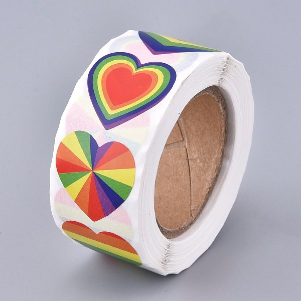 Heart Shaped Stickers Roll