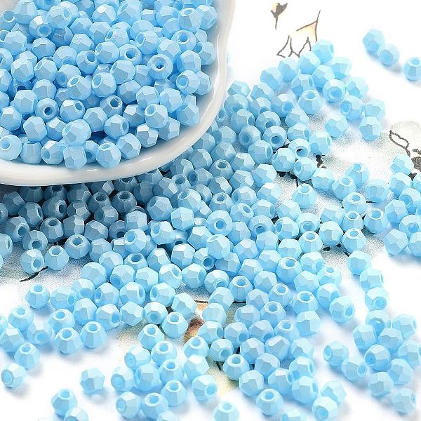 

PandaHall Baking Paint Glass Seed Beads, Bicone, Light Sky Blue, 4.5x3.5mm, Hole: 1.4mm, about 5625pcs/pound Glass Bicone