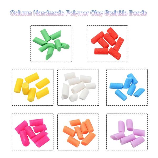 

PandaHall 8000Pcs 8 Colors Handmade Polymer Clay Sprinkle Beads, Fake Food Craft, No Hole, Column, Mixed Color, 2~6x1.5mm, 1000pcs/color..., Multicolor