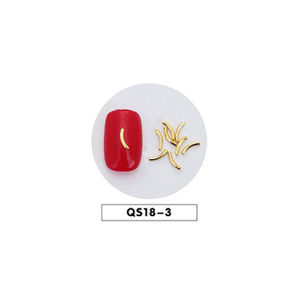 

PandaHall Alloy Cabochons, Nail Art Decoration Accessories, Curved Tube, Golden, 6x1mm, about 1000pcs/bag Alloy Tube