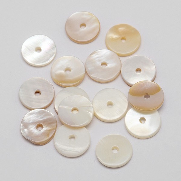 

PandaHall Dyed Natural Shell Bead Spacers, Disc/Flat Round, Heishi Beads, Lavender, 10x2mm, Hole: 1mm Freshwater Shell Disc Purple