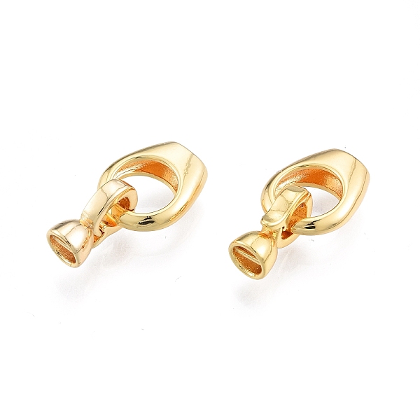 

PandaHall Brass Fold Over Clasps, Oval, Real 18K Gold Plated, Clasp: 12.5x7x5.5mm, Inner Diameter: 3.8x1.2mm, Oval: 13.5x11.5x4.5mm Brass