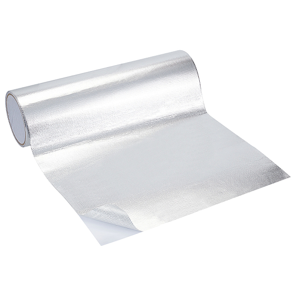 

PandaHall BENECREAT 9.8 Feet x 11.8 Inch Adhesive Backed Aluminized Fiberglass Heat Sheet, Silver Aluminum Foil Tape Aluminized Heat Shield...