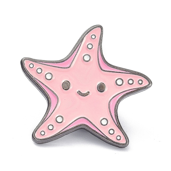

PandaHall Starfish Alloy Enamel Brooches, Enamel Pin, Pink, 24x26x11mm Alloy+Enamel Pink