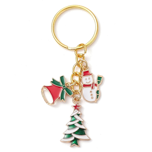 Christmas Theme Alloy Enamel Keychain