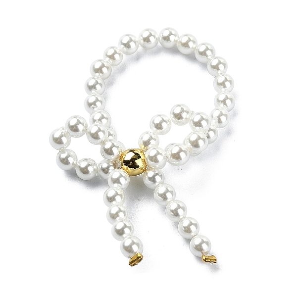 

PandaHall Bowknot Shape Shell Pearl Beaded Finger Rings for Woman, WhiteSmoke, Inner Diameter: 19mm Shell Pearl Bowknot White