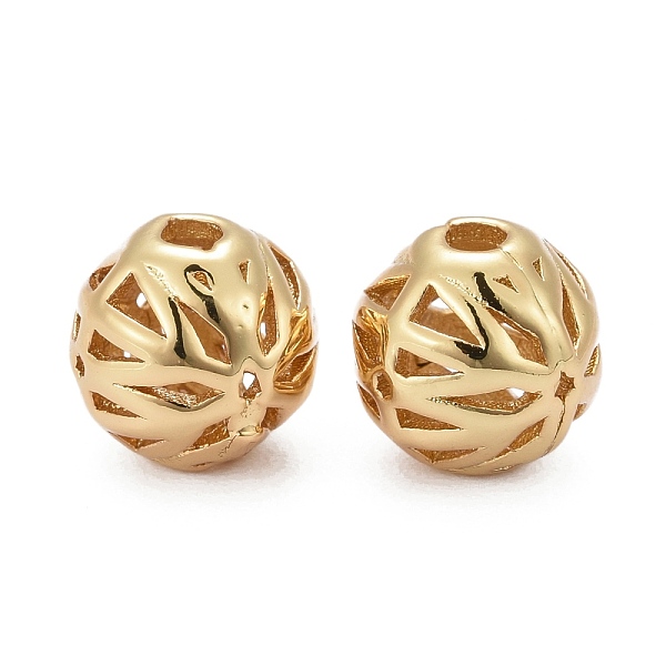 

PandaHall Hollow Brass Beads, Long-Lasting Plated, Round, Real 18K Gold Plated, 3/8 inch(10mm), Hole: 0.7mm Brass Round