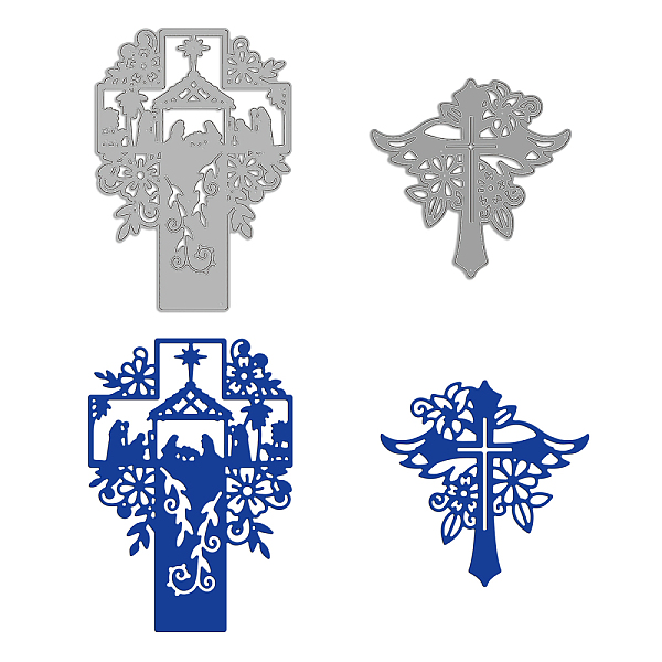 

PandaHall GLOBLELAND 2Pcs 2 Style Carbon Steel Cutting Dies Stencils, for DIY Scrapbooking/Photo Album, Decorative Embossing DIY Paper Card...
