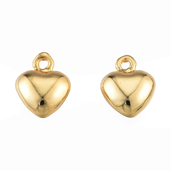 

PandaHall Brass Charms, Nickel Free, Heart, Real 18K Gold Plated, 9.5x8x4mm, Hole: 1.4mm Brass Heart