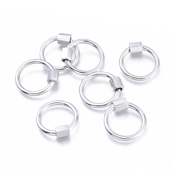 

PandaHall Brass Screw Carabiner Lock Charms, for Necklaces Making, Long-Lasting Plated, Cadmium Free & Lead Free & Nickel Free, Ring...