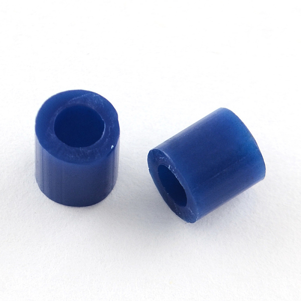 

PandaHall PE DIY Melty Beads Fuse Beads Refills, Tube, Dark Blue, 3~3.3x2.5~2.6mm Plastic Tube Blue
