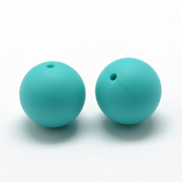 

PandaHall Food Grade Eco-Friendly Silicone Beads, Chewing Beads For Teethers, DIY Nursing Necklaces Making, Round, Dark Turquoise, 8~10mm...