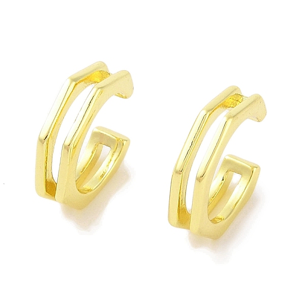 

PandaHall Brass Cuff Earrings for Women, Geometric, Real 18K Gold Plated, 11.5x3.5mm Brass Others