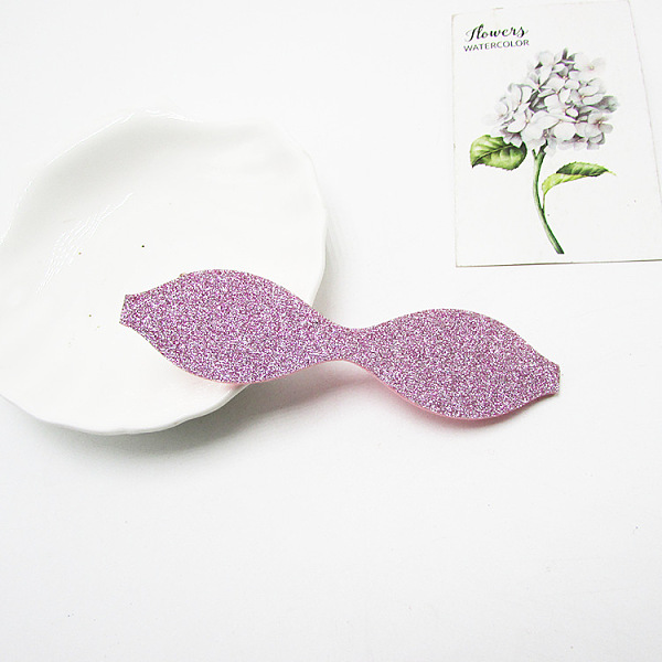 

PandaHall Glitter Non Woven Fabric Decoration Accessories, with Paillette/Sequins, Hair Bow, Bowknot, Plum, 105x25x0.02mm Fibre Purple