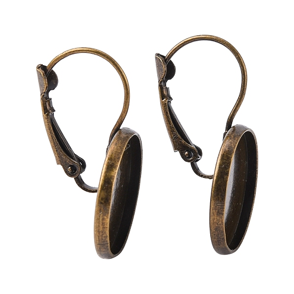 Antike Bronze Messing Lünette Brisur Ohrring Zubehör Für Cabochons