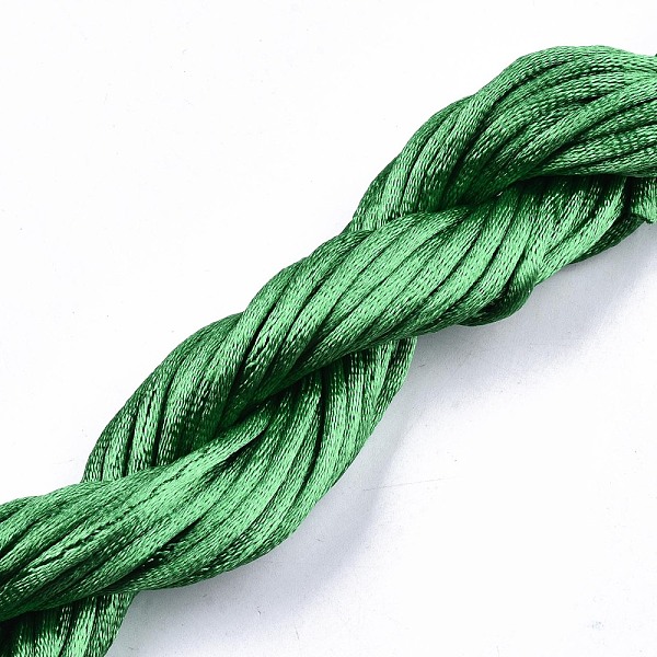 

PandaHall Polyester Thread, Lime Green, 2mm, about 10m/bundle Polyester