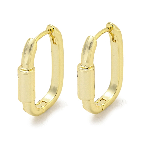 

PandaHall Brass Hoop Earrings, Real 18K Gold Plated, 18.5x3.5mm Brass Oval