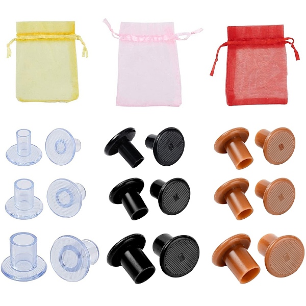 PandaHall Gorgecraft 9 Pairs Plastic High Heel Protectors, Heel Sink Stoppers, with Organza Gift Bags, for Walking on Grass and Uneven Floor...