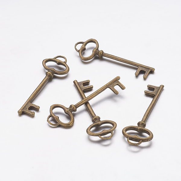 

PandaHall Tibetan Style Alloy Pendants, Skeleton Key, Cadmium Free & Nickel Free & Lead Free, Antique Bronze, 40x14x3.5mm, Hole: 4mm Alloy...
