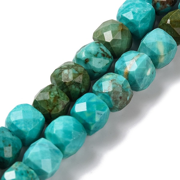 

PandaHall Natural Howlite Beads Strands, Dyed, Faceted Rhombus Cut, Cube, Light Sea Green, 5x5x5mm, Hole: 1mm, about 70~81pcs/strand...