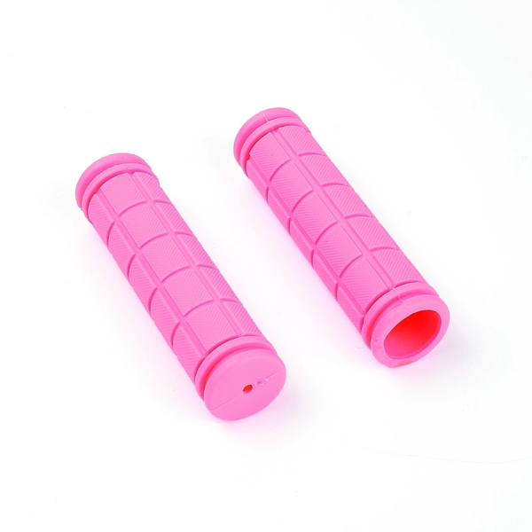 

PandaHall Rubber Bicycle Handle Covers, Column, Hot Pink, 116x29mm Synthetic Rubber Column