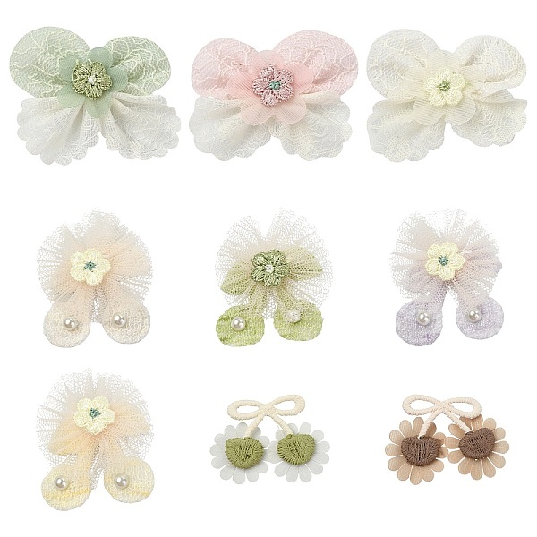 27Pcs 9 Styles Lace and CCB Embroidery Sewing Fiber