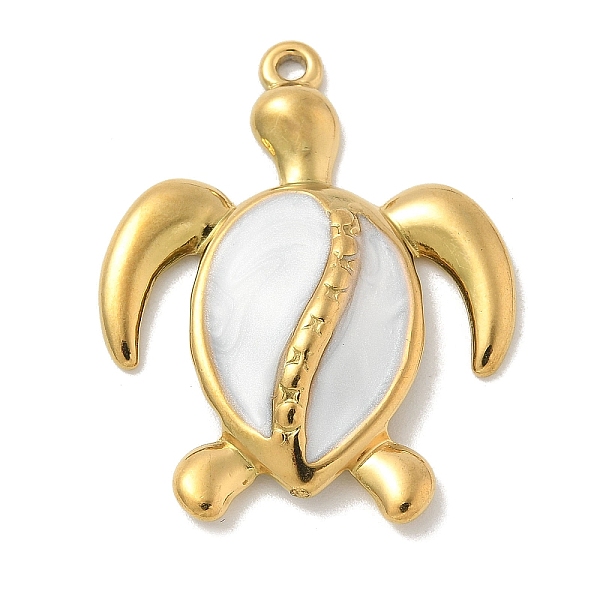304 Stainless Steel White Enamel Pendants