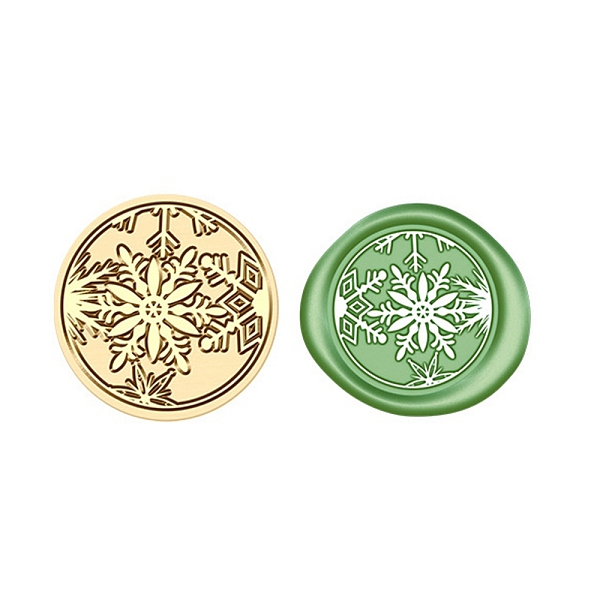 

PandaHall Christmas Series Wax Seal Brass Stamp Head, for Wax Seal Stamp, Golden, Snowflake, 25x15mm, Inner Diameter: 7mm Brass Snowflake