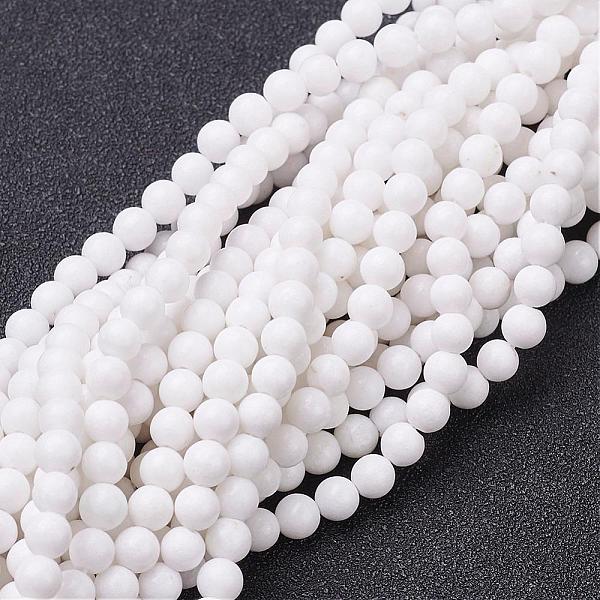 

PandaHall Natural Mashan Jade Round Beads Strands, Dyed & Heated, White, 4mm, Hole: 1mm, about 98pcs/strand, 15.7 inch Mashan Jade Round...