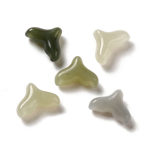 

PandaHall Natural Nephrite Jade/Hetian Jade Beads, Half Drilled Beads, Fishtail, 10x13.5x5mm, Hole: 0.8mm Nephrite Jade Fish