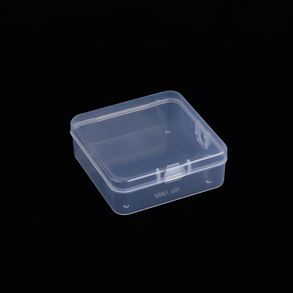 

PandaHall Polypropylene(PP) Bead Storage Container, Mini Storage Containers Boxes, with Hinged Lid, Square, Clear, 8.5x8.5x3cm, Inner Size...