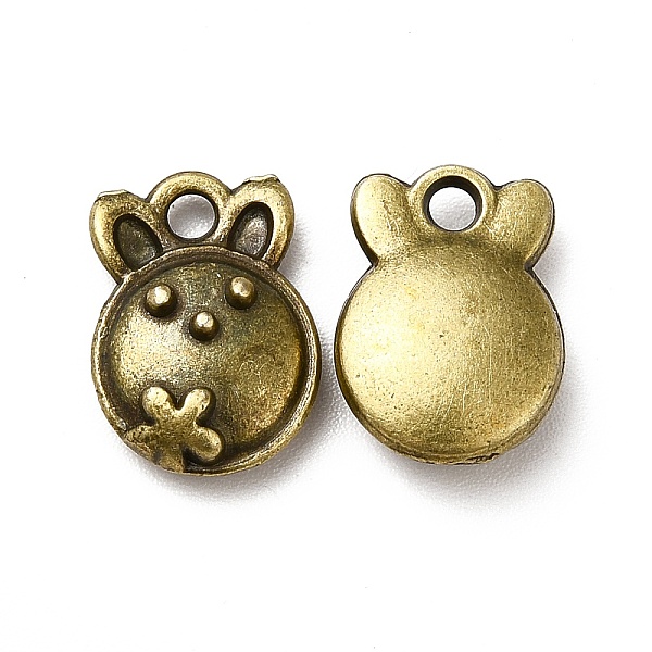 

PandaHall Tibetan Style Alloy Charms, Rabbit with Flower Charms for Easter, Antique Bronze, 13x9.5x4mm, Hole: 1.8mm, about 714pcs/1000g...