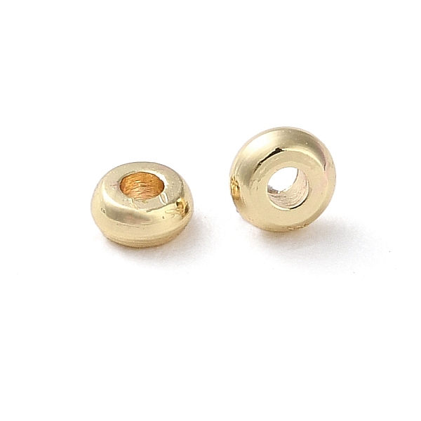 

PandaHall Rack Plating Brass Spacer Beads, Long-Lasting Plated, Lead Free & Cadmium Free, Flat Round, Light Gold, 3x1.5mm, Hole: 1mm Brass...