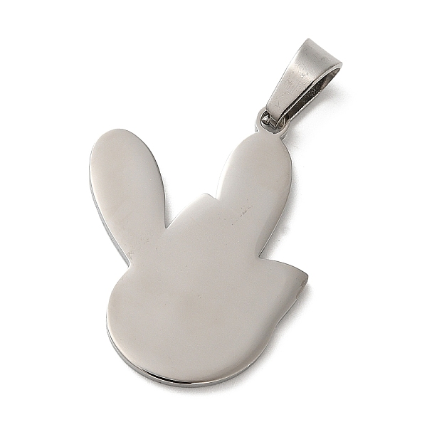 

PandaHall 304 Stainless Steel Pendants, Stamping Blank Tag, Rabbit Charm, Stainless Steel Color, 28x23.5x1mm, Hole: 6.5x4mm 304 Stainless...