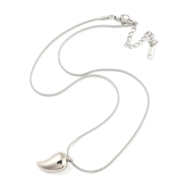

PandaHall 304 Stainless Steel Pendant Necklaces for Women, Teardrop, Stainless Steel Color, 15.91 inch(40.4cm) 304 Stainless Steel Teardrop