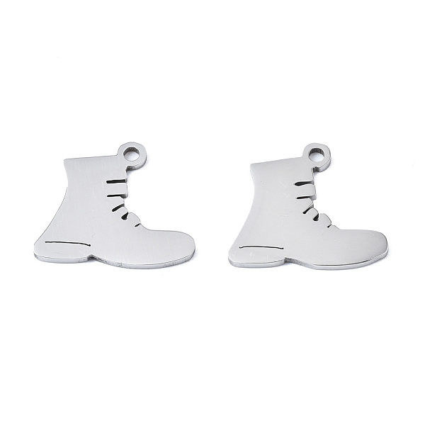 

PandaHall 201 Stainless Steel Pendants, Laser Cut, Shoes, Stainless Steel Color, 13.5x15x1mm, Hole: 1.4mm 201 Stainless Steel Shoes