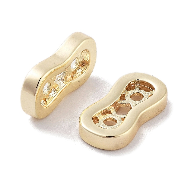 

PandaHall Brass Multi-Strands Links, Spacer Bars, 8 Shape, 2-Hole, Real 18K Gold Plated, 6.5x12x2mm, Hole: 1.4mm Brass Number