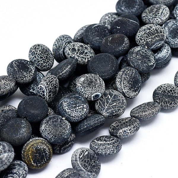 

PandaHall Natural Weathered Agate Beads Strands, Dyed & Heated, Flat Round, 10~11x4~5mm, Hole: 0.6mm, about 39 pcs/Strand, 14.96 inch(38 cm)...