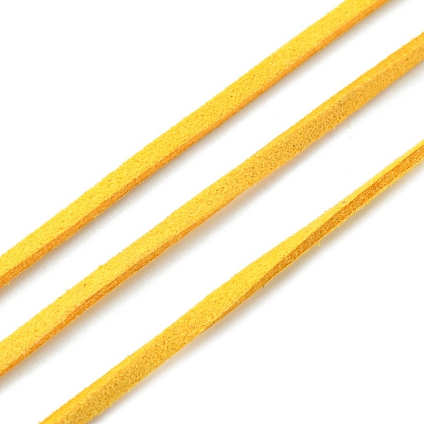 

PandaHall Faux Suede Cord, Gold, 2.7mm, about 1m/strand Faux Suede Gold