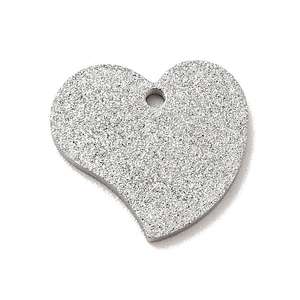 

PandaHall 304 Stainless Steel Pendants, Textured, Heart, Stainless Steel Color, 11x12x1mm, Hole: 1mm 304 Stainless Steel Heart