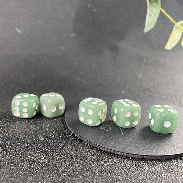 

PandaHall Natural Green Aventurine Classical 6-sided Dice, Reiki Energy Stone Toy, Cube, 15x15x15mm Green Aventurine Dice