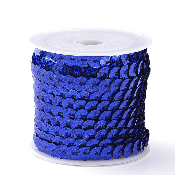 

PandaHall Eco-Friendly Plastic Paillette Beads, Sequins Beads, Ornament Accessories, Flat Round, Blue, 6mm, about 5m/roll Plastic Flat Round...