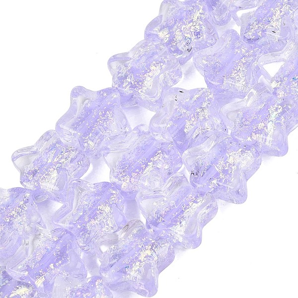 Perles à la main en verre de feuille brins