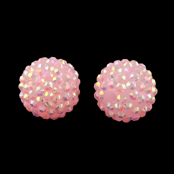 

PandaHall AB-Color Resin Rhinestone Beads, with Acrylic Round Beads Inside, for Bubblegum Jewelry, Pink, 14mm, Hole: 2~2.5mm...