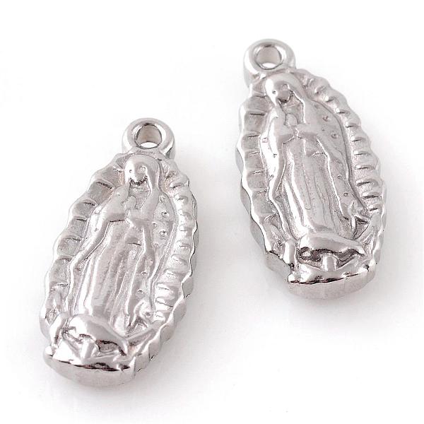 

PandaHall 201 Stainless Steel Lady of Guadalupe Pendants, Virgin Mary, Stainless Steel Color, 18.5x8.5x3.5mm, Hole: 1.5mm 201 Stainless...