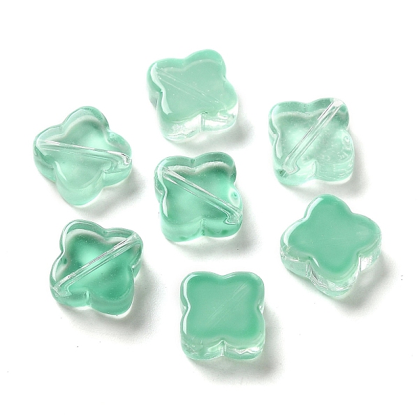 

PandaHall Transparent Glass Beads, Rhombus, Aquamarine, 11.5x11.5x4.5mm, Hole: 1.2mm Glass Rhombus Green