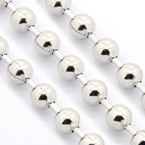 

PandaHall Electroplate 304 Stainless Steel Ball Chains, Stainless Steel Color, 6mm, Fit for 6mm inner diameter Ball Chain Connector 304...