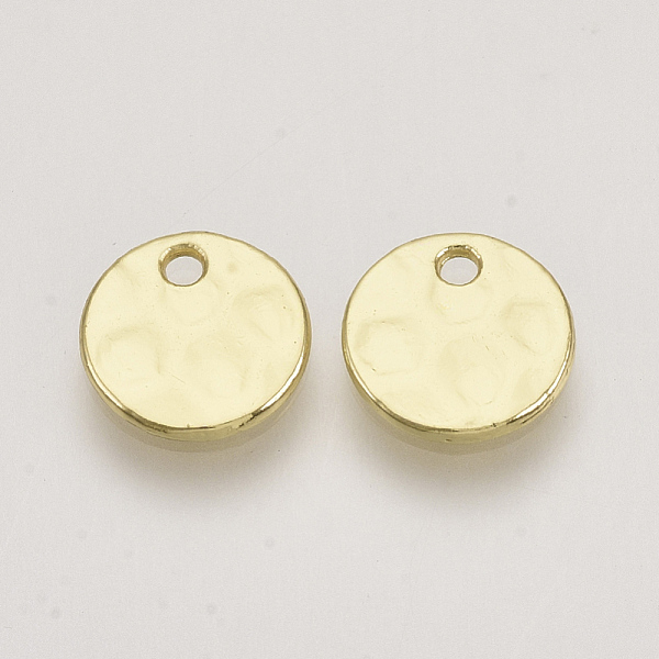

PandaHall Alloy Charms, Flat Round, Light Gold, 10x1mm, Hole: 1.5mm Alloy Flat Round