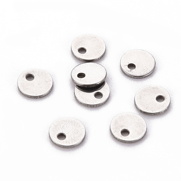 

PandaHall 201 Stainless Steel Stamping Blank Tag Pendants, Flat Round, Stainless Steel Color, 6x1mm, Hole: 1.2mm 201 Stainless Steel Flat...